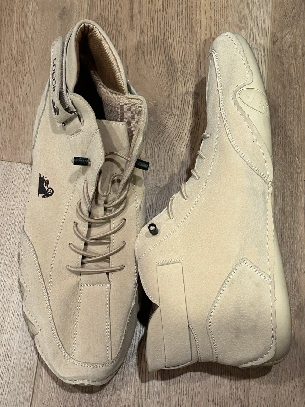 Ldeck Men's Lace-Up Casual Chukka Boots, Tan, Sz 46
